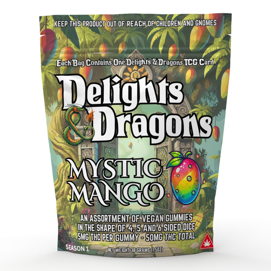 Mystic Mango - 50mg THC Infused Gummy Dice - 10pk